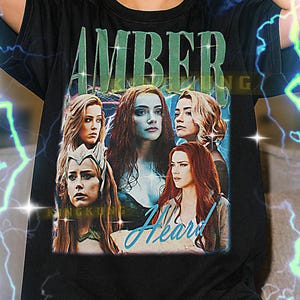 Amber Heard Bootleg Shirt, Amber Heard Retro Tees, Mera T-Shirt, Ocean Queen Vibe, Amber Heard Vintage Sweater #saf