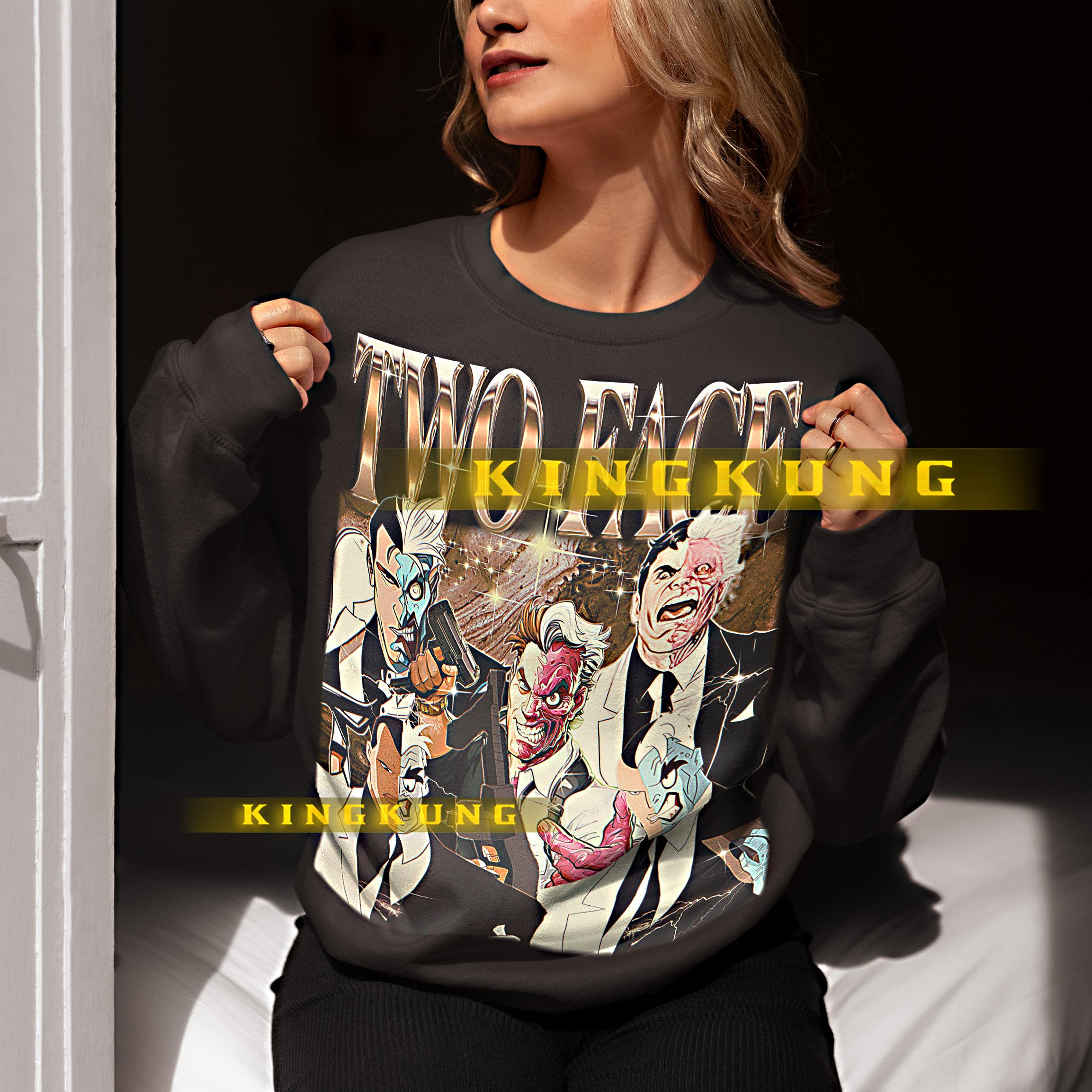 TWO-FACE Shirt - Two-face Retro Tees, Two-face Bootleg Tshirt, Two 