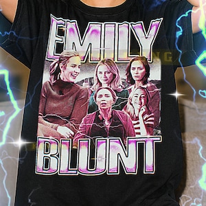 Emily Blunt Bootleg Shirt, Emily Blunt Retro Tees, Quiet Hero T-Shirt, Action Grace Vibe, Emily Blunt Vintage Sweater #saf