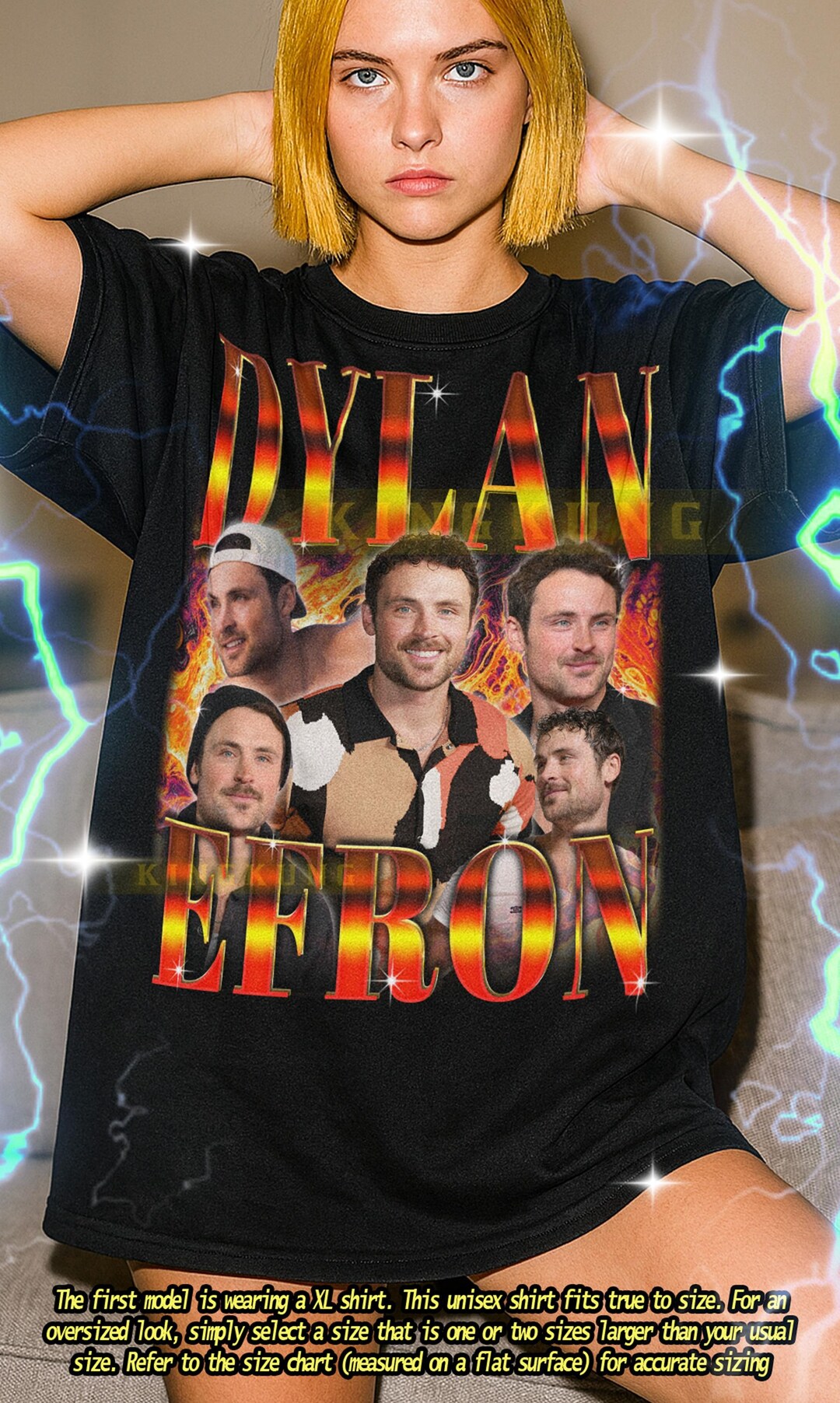 DYLAN EFRON Vintage Shirt, Dylan Efron Homage Tshirt, Dylan Efron Fan ...