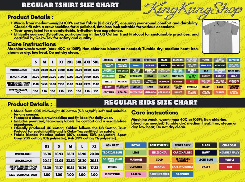 a yellow and black flyer for a clothing store