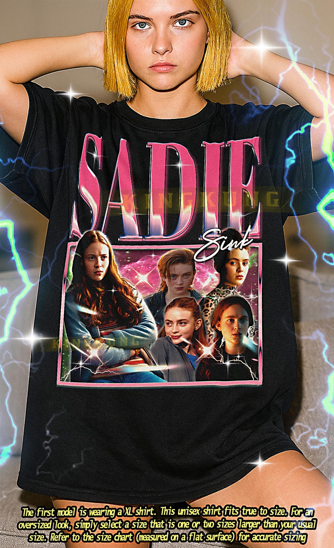 SADIE SINK Bootleg Shirt, Sadie Sink Retro Tees, Star T-shirt