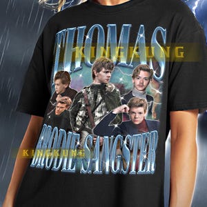 THOMAS BRODIE-SANGSTER-shirt | Thomas Brodie-Sangster Bootleg-t-shirt, Thomas Brodie-Sangster Vintage jaren 90, The Queen&#39;s Gambit-acteur #saf
