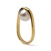 OVERTURN 14k Gold Pearl Ring,  Gold Pearl Engagement Ring,  Unique Pearl Ring, Modern Geometric Pearl Ring, Minimalist Gold Ring 