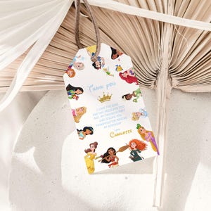 Girls Princess and friends birthday party Invitation, Digital Self-Editable Canva Template