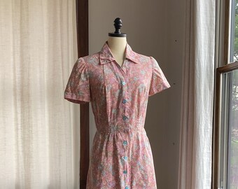 1980’s Does 1950’s Cotton Floral Dress