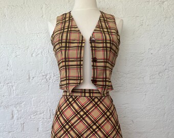 Vintage homemade skirt vest set