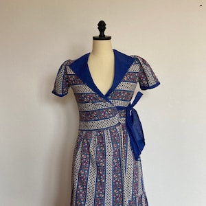 1950’s Cotton Floral  Summer Wrap Dress