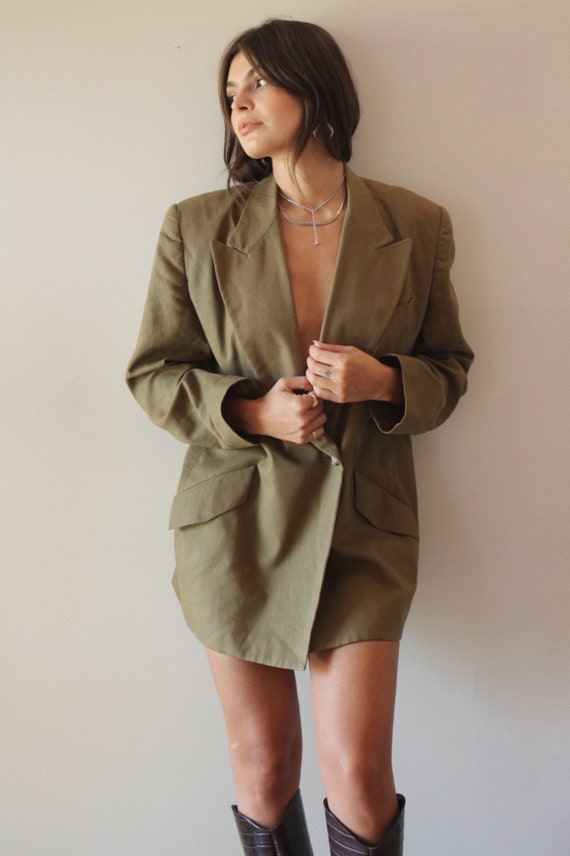 Vintage Olive Green Blazer