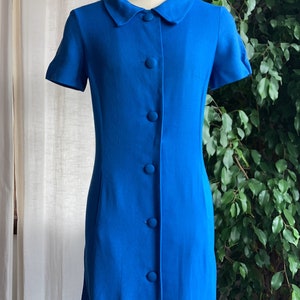 1960s Tudor Square Collared Button Up Dress image 5