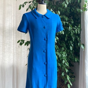 1960s Tudor Square Collared Button Up Dress image 2