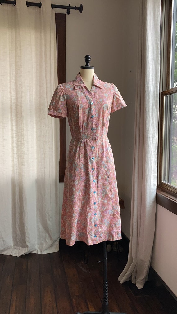 1980’s Does 1950’s Cotton Floral Dress