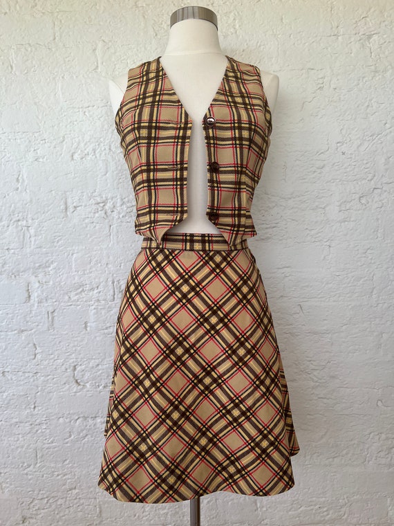 Vintage homemade skirt vest set