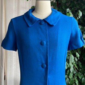1960s Tudor Square Collared Button Up Dress image 4