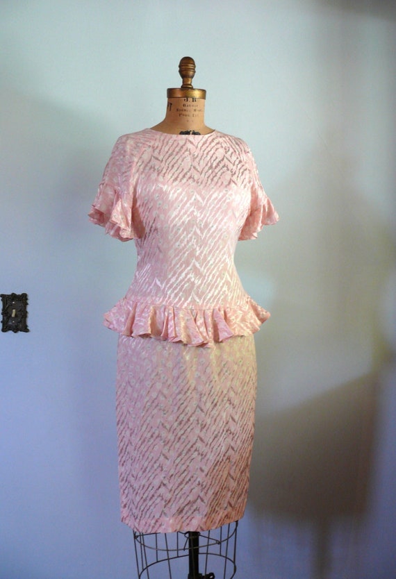 vintage 1980s dress  // Pink Silk Adrianna Papell 