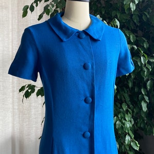 1960s Tudor Square Collared Button Up Dress image 3