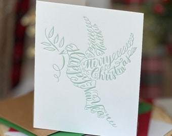 Letterpress Dove Christmas Card New Year’s Card