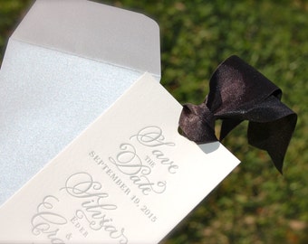 Letterpress Save the Date Bookmarks  DEPOSIT