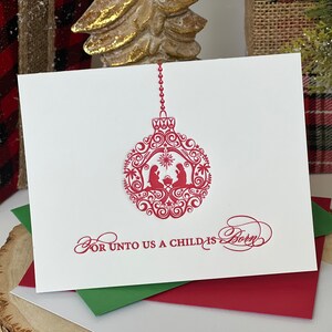 Religious Christmas Cards, Letterpress Christmas Cards, Traditional Christmas Cards image 7