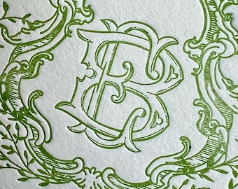 SAMPLE Letterpress Wedding Invitations