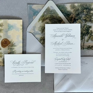 Stimmungsvoll Letterpress Hochzeitseinladungen DEPOSIT