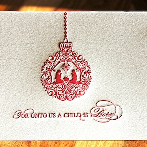 Religious Christmas Cards, Letterpress Christmas Cards, Traditional Christmas Cards image 4