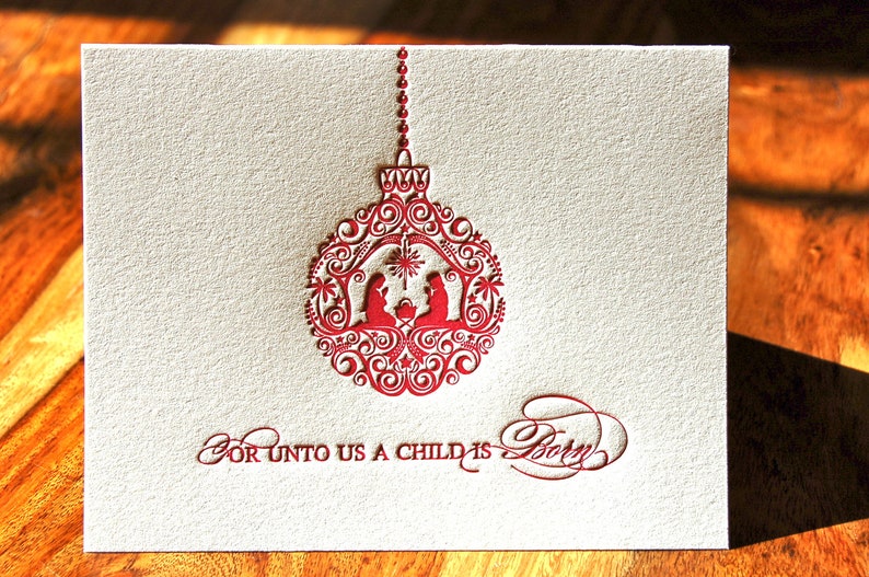 Religious Christmas Cards, Letterpress Christmas Cards, Traditional Christmas Cards image 4