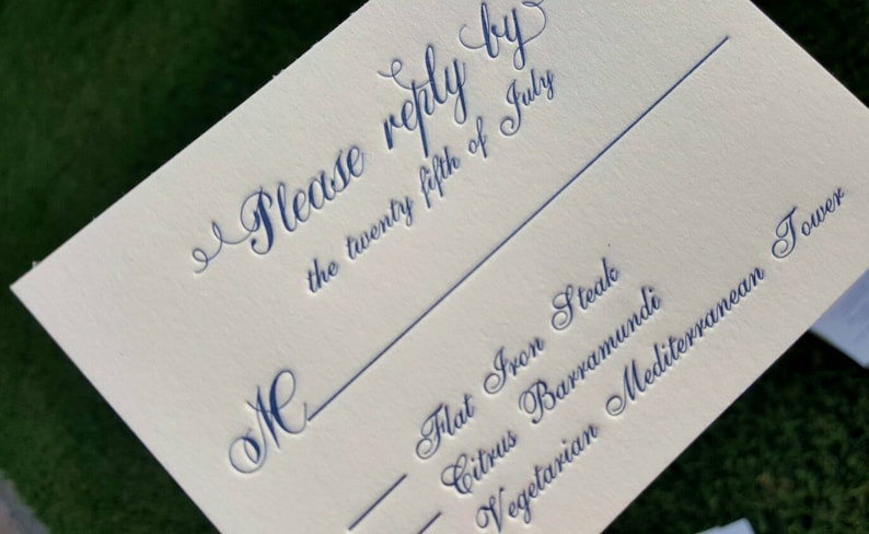 Navy and Gold Wedding Invitations Gold Foil Invitations with Navy Letterpress
