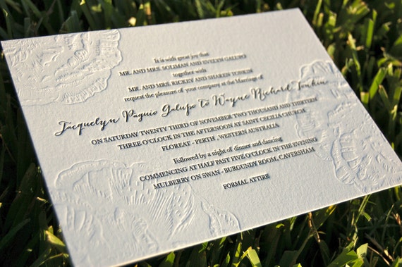 Letterpress wedding invitations online