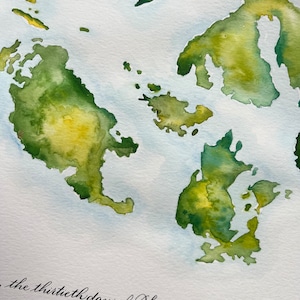 Aquarell San Juan Inseln individuelle Heiratsurkunde DEPOSIT
