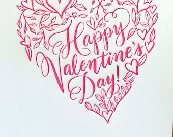 Letterpress Valentine’s Day Card