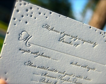 Letterpress Wedding Invitations Blush Pink and Taupe DEPOSIT