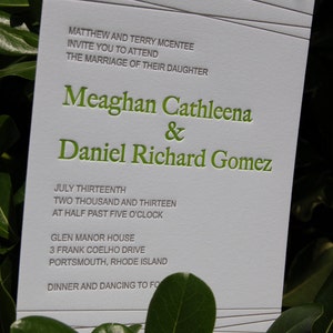 Invitaciones de boda impresas con tipografía DEPÓSITO