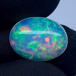Welo Fire Big Ethiopian Opal Cabochon, AAA+ Quality Dot Fire Gemstone 3.75 Cts