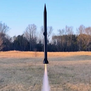 44" Big Model Rocket, E & F Motor Mounts, Reusable. (Rocket only) Fully tested, Experimental Model Rocket. With New manual cooling system.