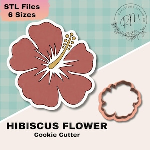 Hibiskus Blume Cookie Cutter STL-Datei | 3D Druckbare Tropische Blume Cutter | Digitaler Download für Sommer & Luau Party Kekse #21