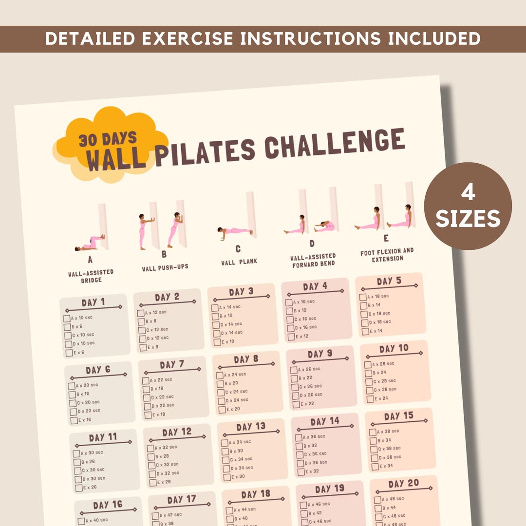 30 Day Wall Pilates Challenge | Transform Your Fitness Routine at Home ...