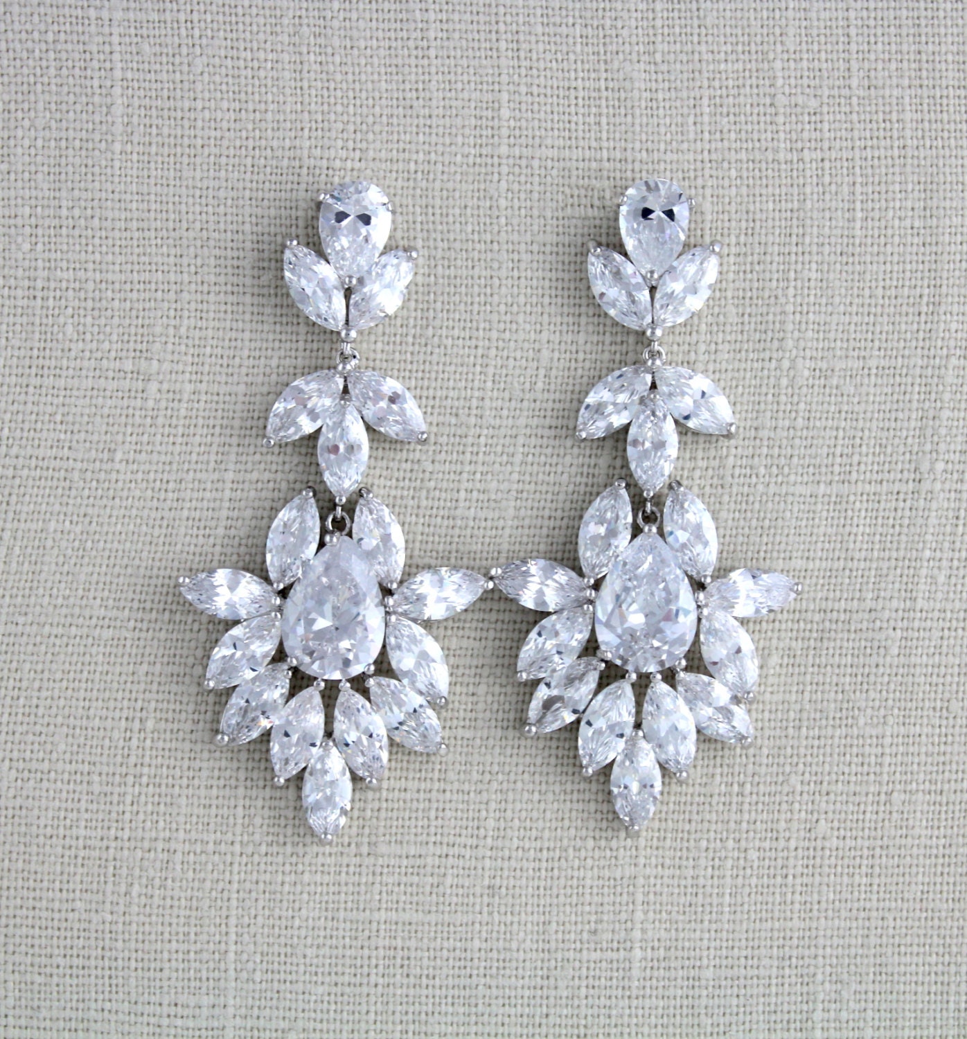 Alana Bridal Crystal Earrings main image 1