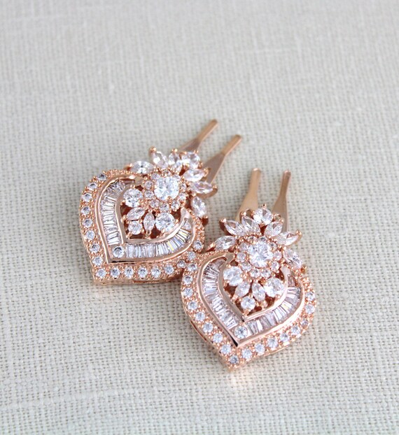 Rose Gold Hair Pins Bridal Hair Pins Wedding Hair Pins Bridal Etsy