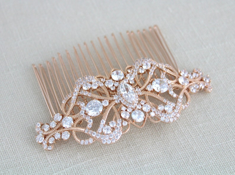 gold hair comb