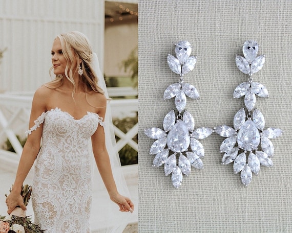 Pendientes de cristal para novia Pendientes de boda Joyas - Etsy México Pendientes de cristal para novia Pendientes de boda Joyas - Etsy México