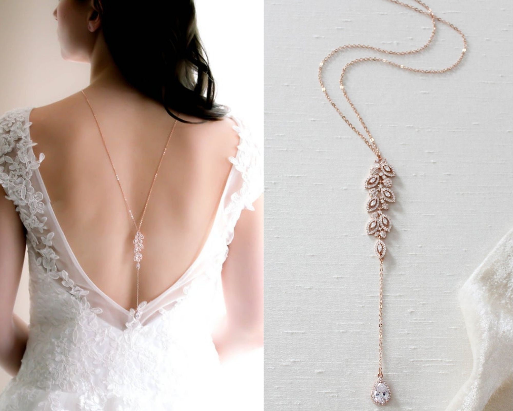 Celine Backdrop Necklace – Bridal De Vine