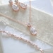 Simple Bridal Jewelry Rose Gold Jewelry Set Rose Gold Tennis - Etsy