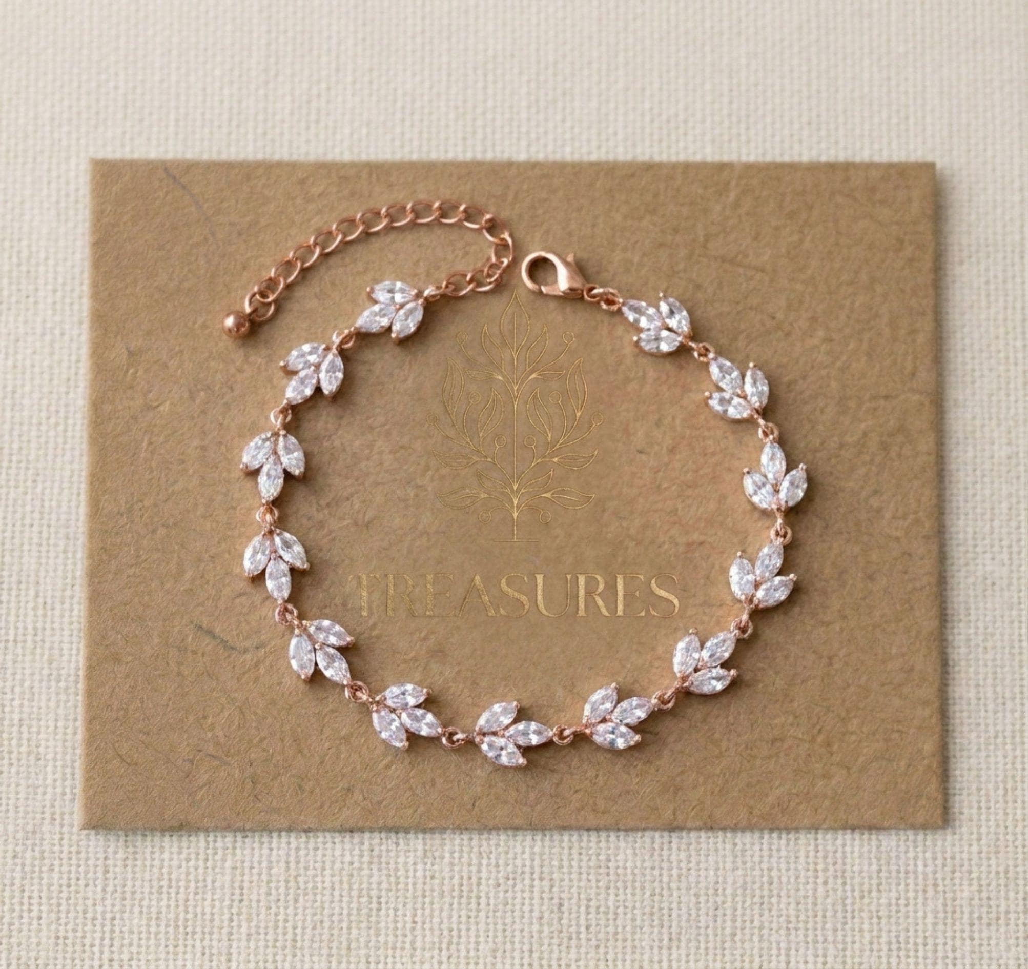 california gold allentown pa dress shop Rose Bridal bracelet, Tennis bracelet for Bride, Dainty CZ Wedding bracelet, Bridesmaid jewelry prom dresses near me