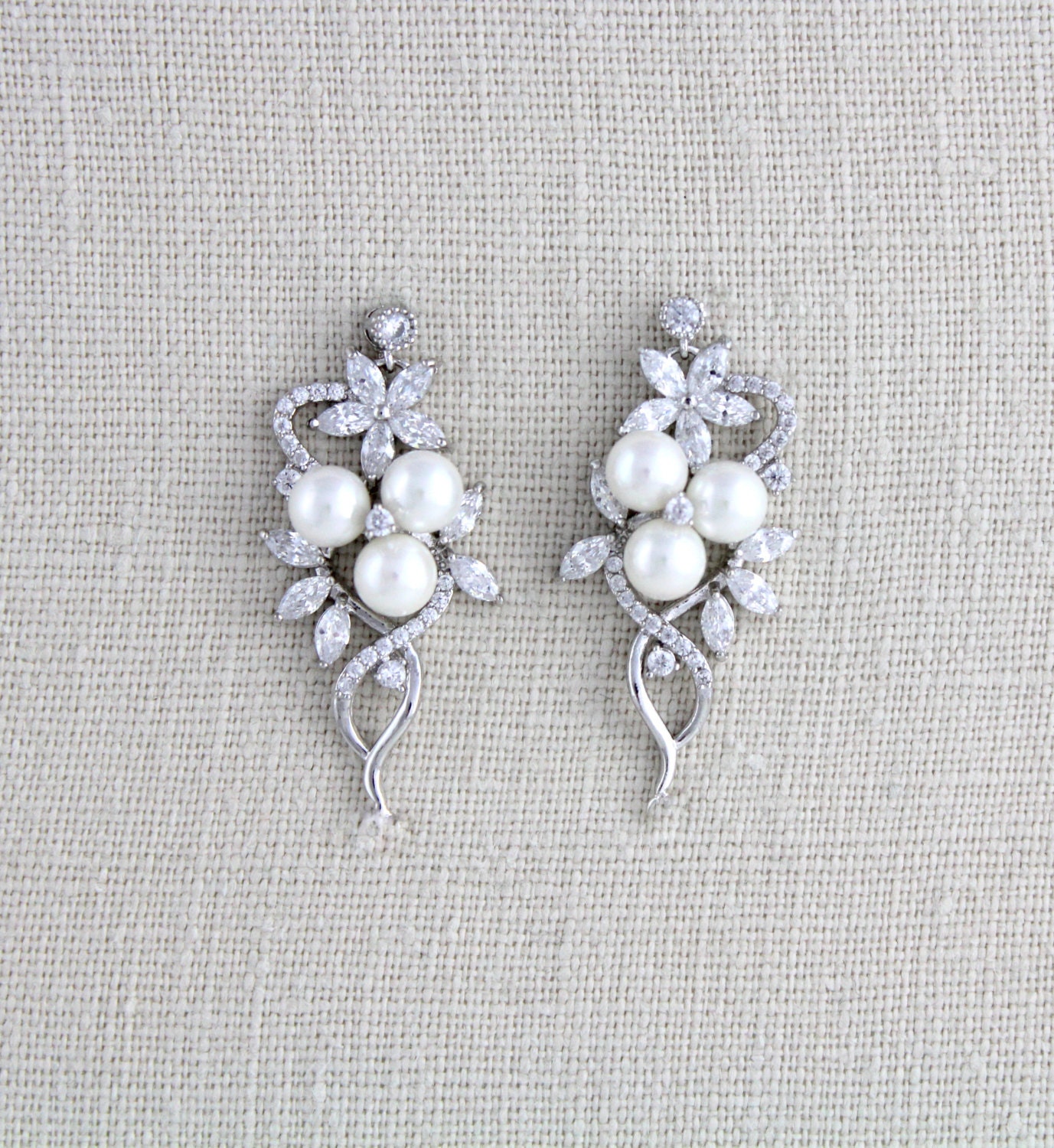 Crystal Bridal Earrings Rose Gold Earrings Bridal Jewelry Etsy Canada