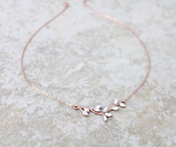 rose gold bridesmaid necklace