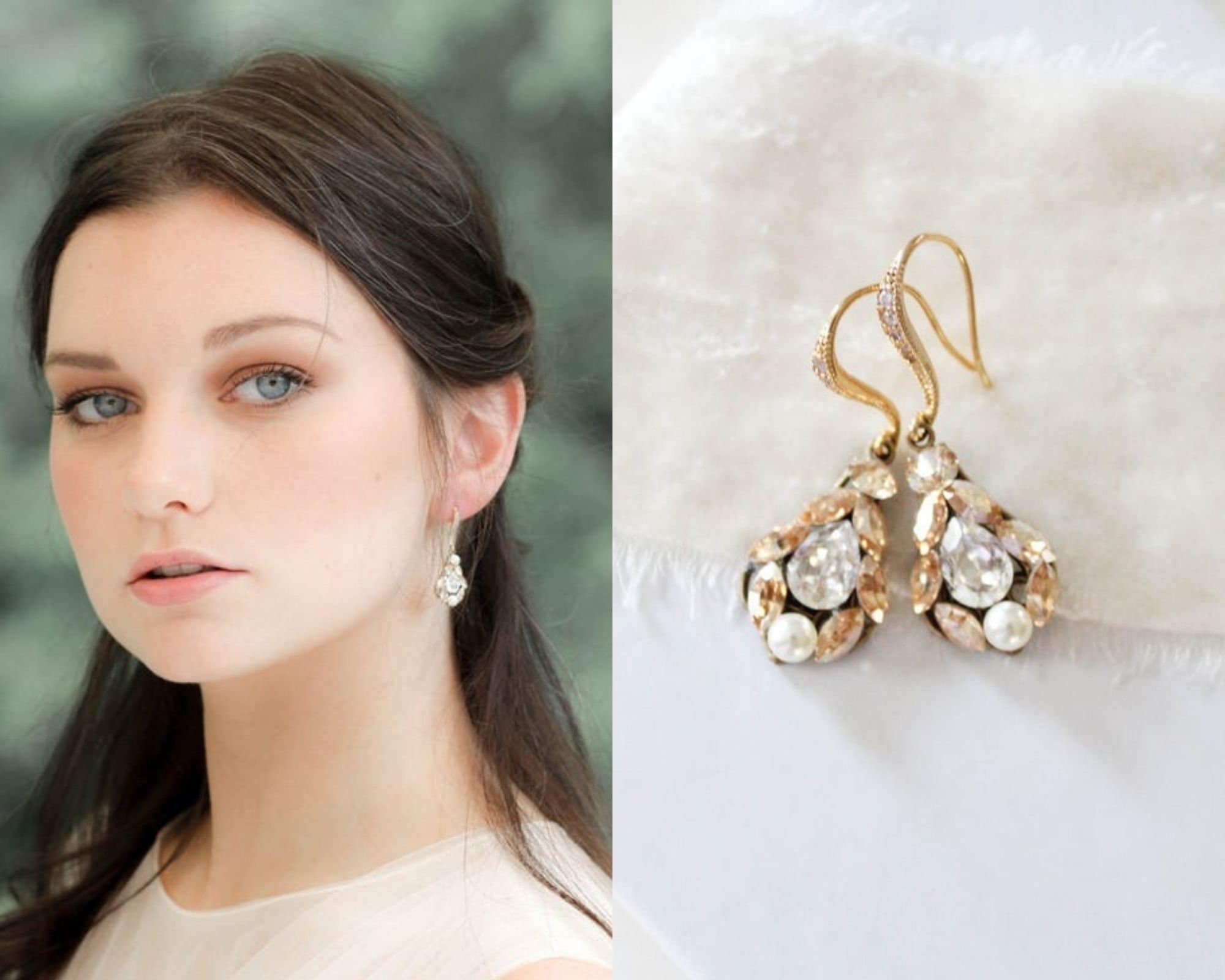 Delicate bridal best sale earrings