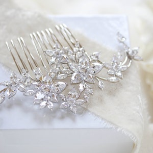 Rose Gold hair comb Bridal hair comb Rose gold headpiece Crystal hair comb Crystal hair comb Wedding headpiece Hair accessories LILY image 9