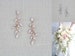 Rose gold Bridal earrings Bridal jewelry Long CZ drop Wedding earrings Dainty Rose gold leaf earrings Rose gold Wedding jewelry APRILLE 