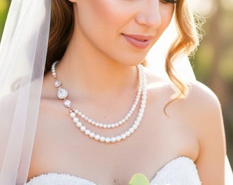 Couronne de mariée Fleurs et Perles - Gilver